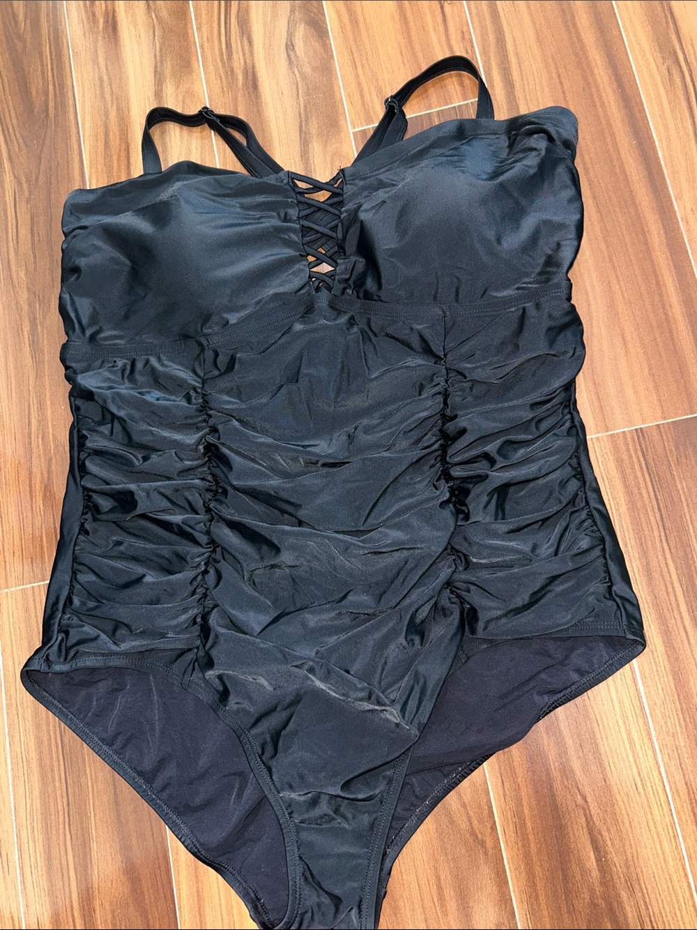Size 3 Torrid swim one piece slim fx black one piece swimsuit